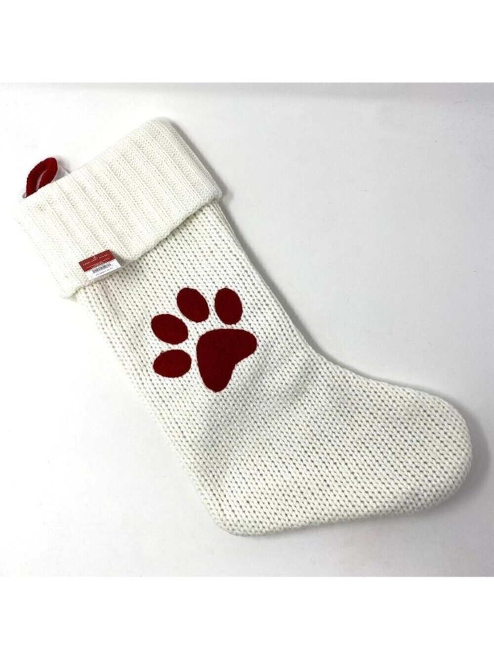 Target Wondershop Knit Monogram Alphabet Christmas Stocking Cream Red B & Paw